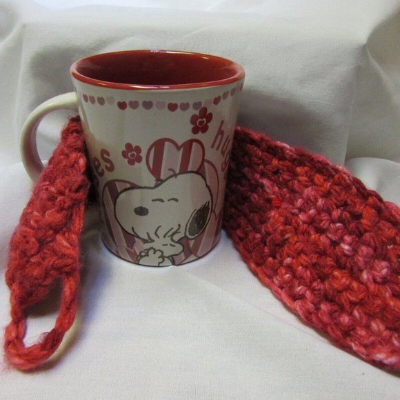 Pink Coffee Mug Cozy Keep It Hot Cover Cup Sleeve Crochet Cozi Tea Drink NWT - Picture 7 of 10